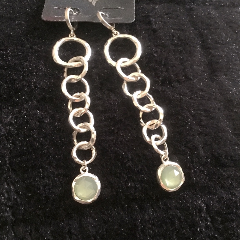 NEW Silver&Stone Link Earrings 💚